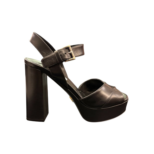 PRADA Platform Sandals Black Size 37.5