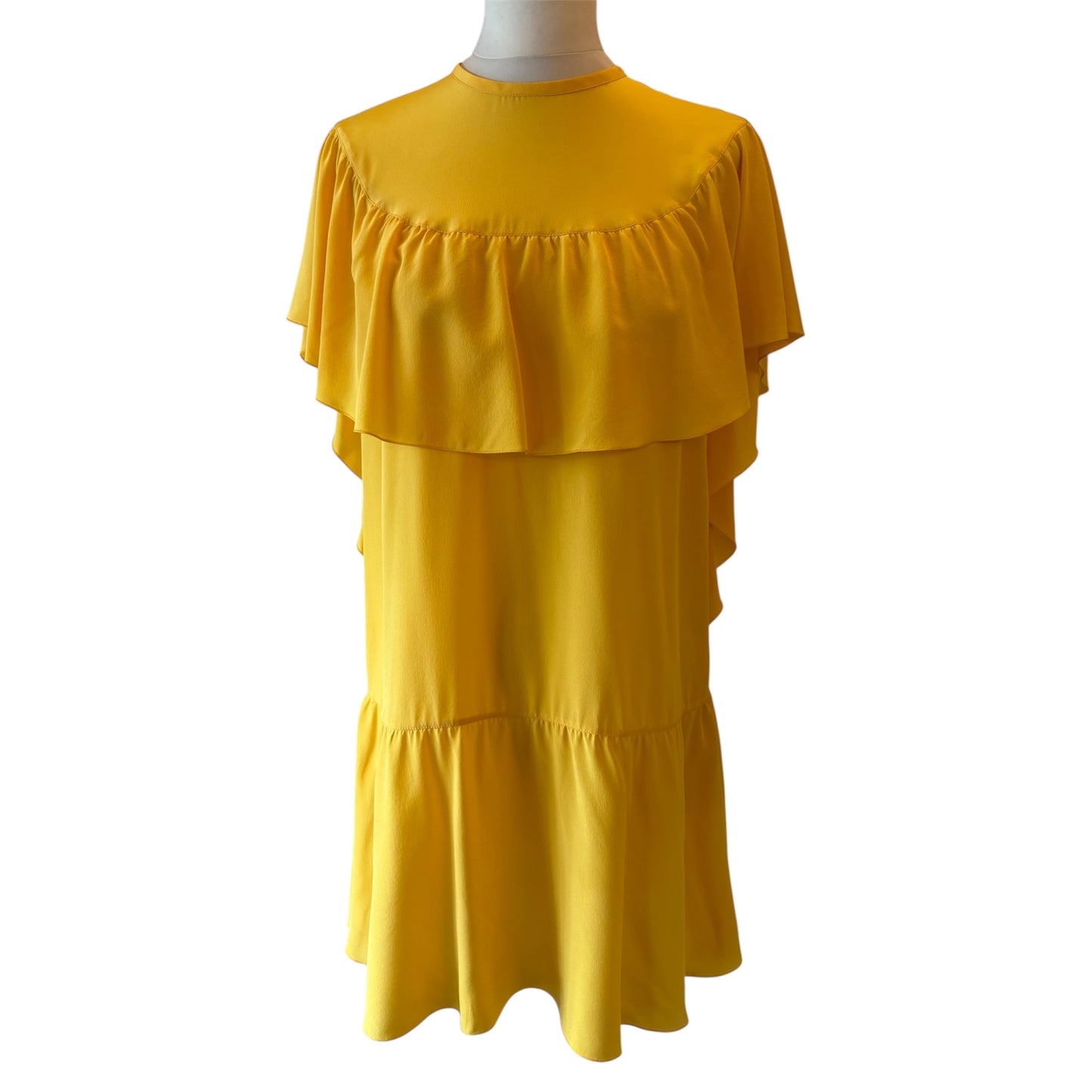 RED VALENTINO Silk Yellow Dress Size S
