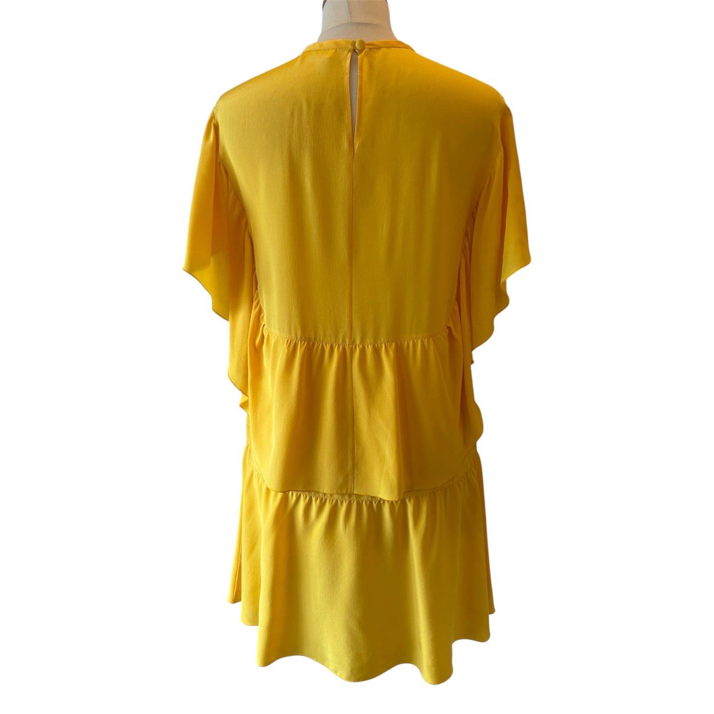 RED VALENTINO Silk Yellow Dress Size S