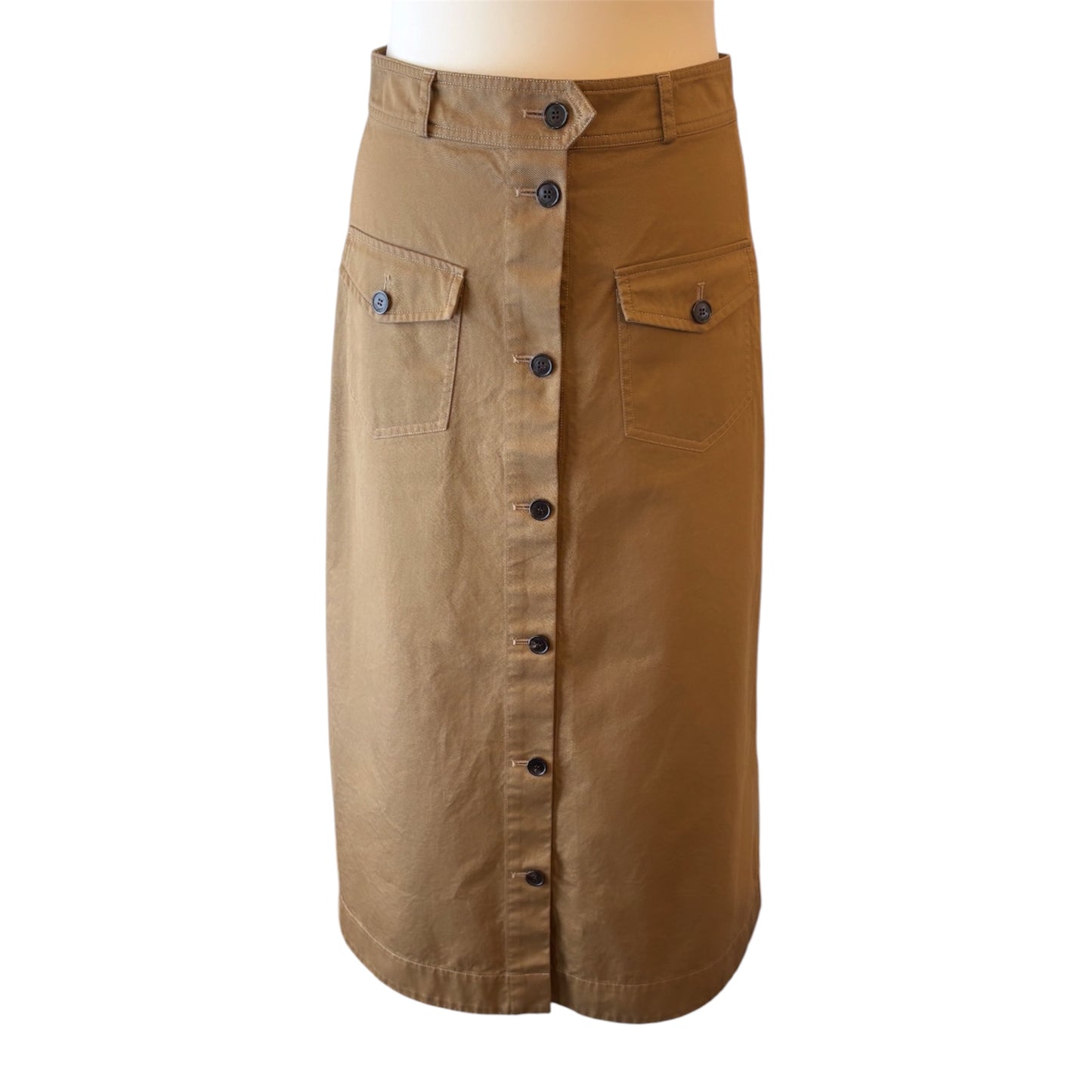 SAINT LAURENT Cotton Midi Skirt Size Fr 38