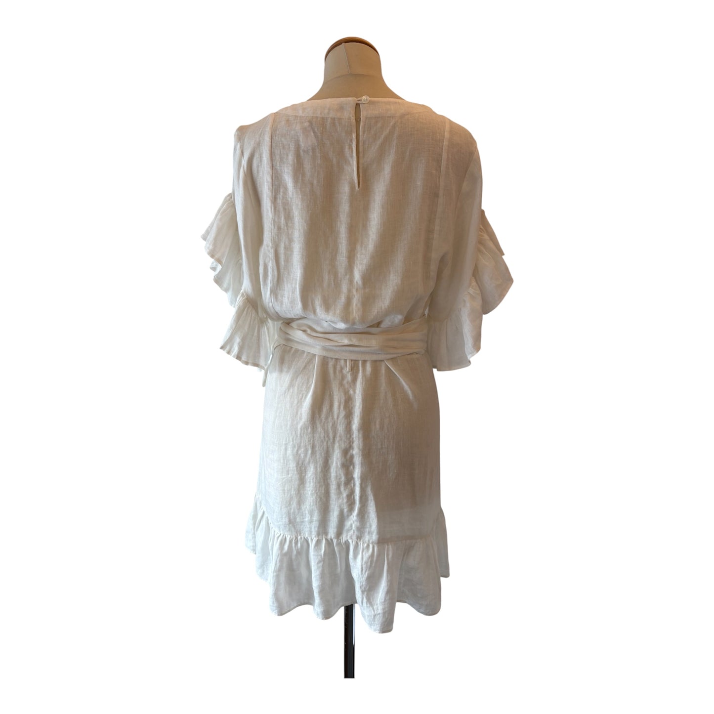 ISABEL MARANT ÉTOILE Linen White Belted Dress Size 38