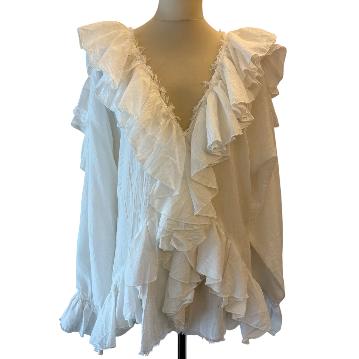A PERFECT NOMAD Cotton White Blouse Size S