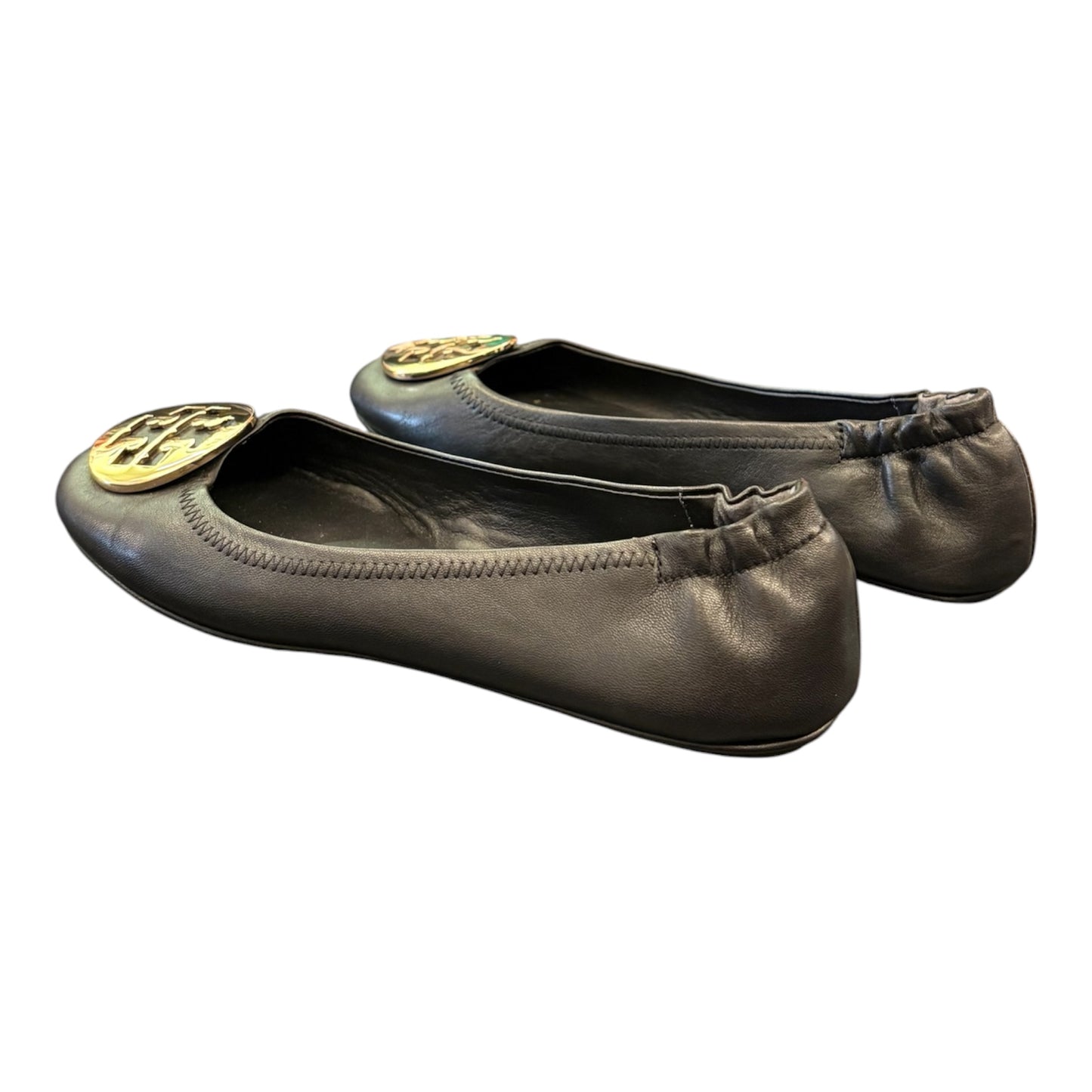 TORY BURCH Minnie Travel Ballet Flats Black Size US 8.5 EU 38.5/39