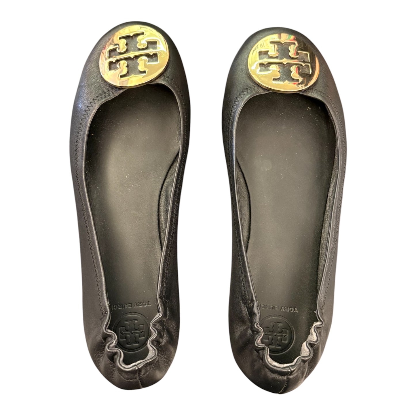 TORY BURCH Minnie Travel Ballet Flats Black Size US 8.5 EU 38.5/39