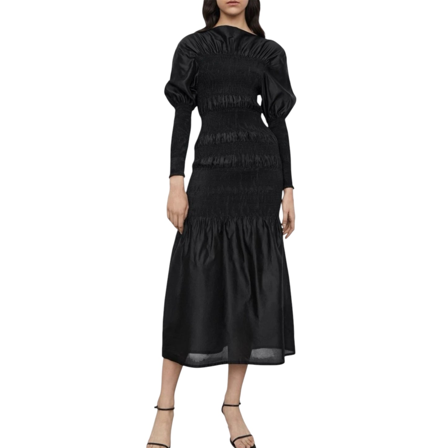 TOTÊME Coripe Silk Long Dress Black Size M