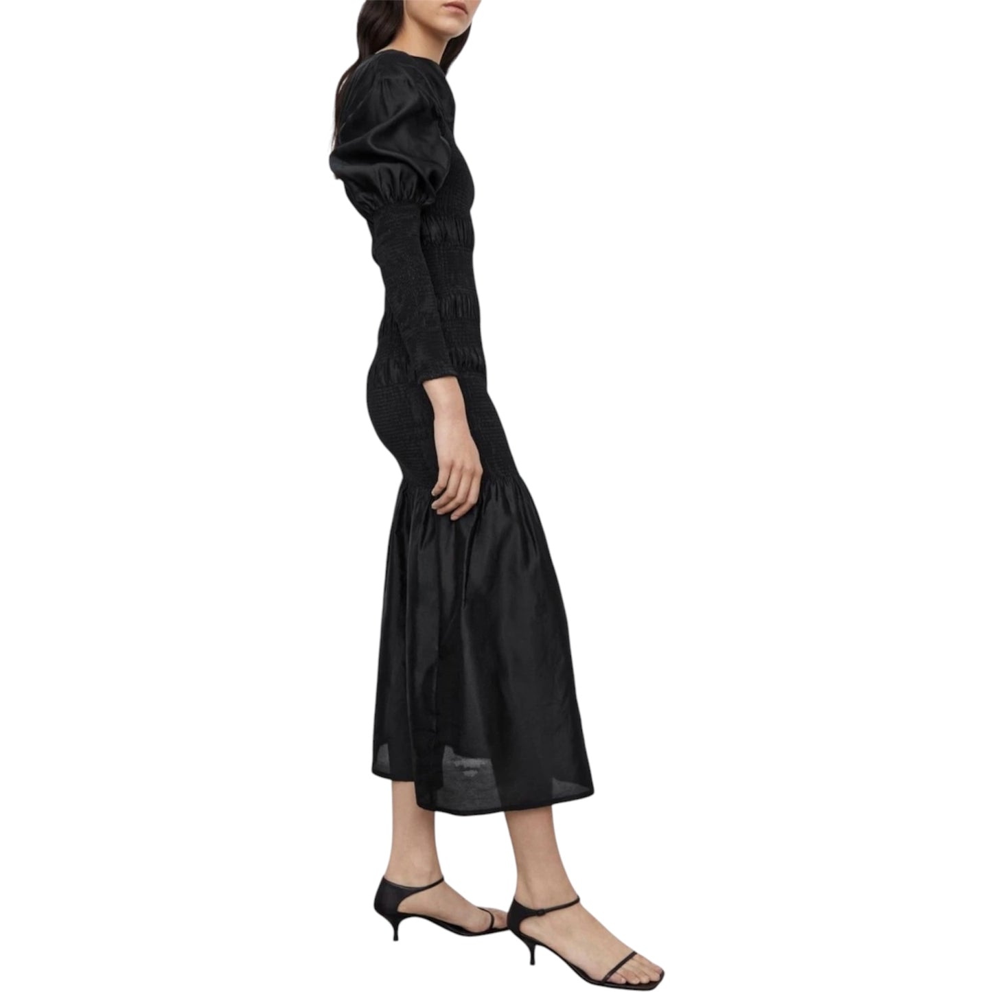 TOTÊME Coripe Silk Long Dress Black Size M