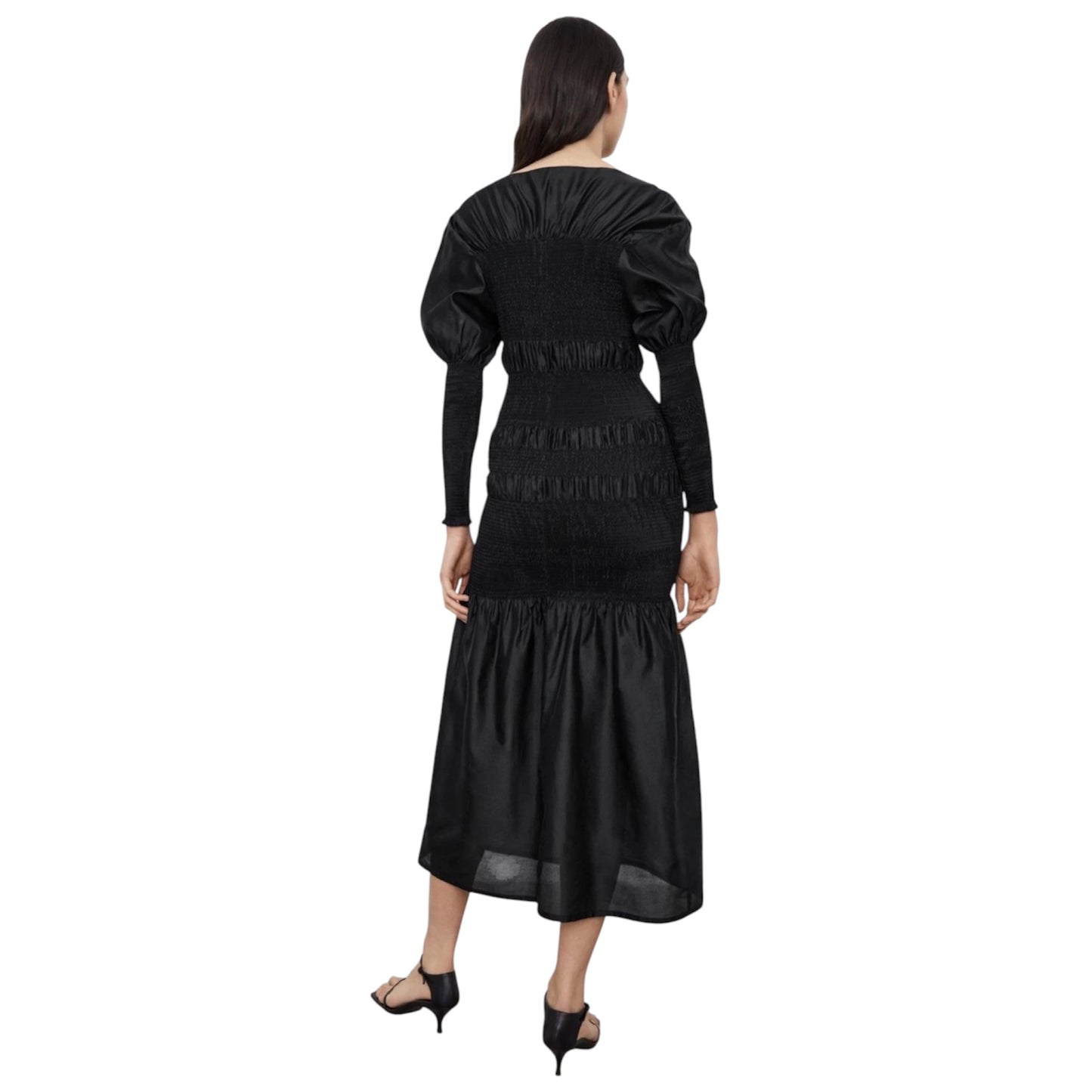 TOTÊME Coripe Silk Long Dress Black Size M