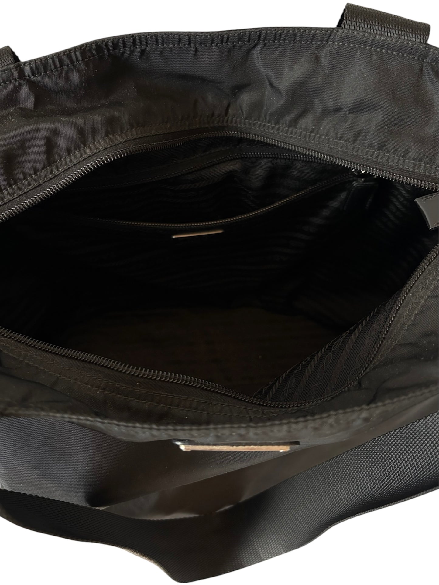 PRADA Vintage Tessuto Nylon Tote Bag Black