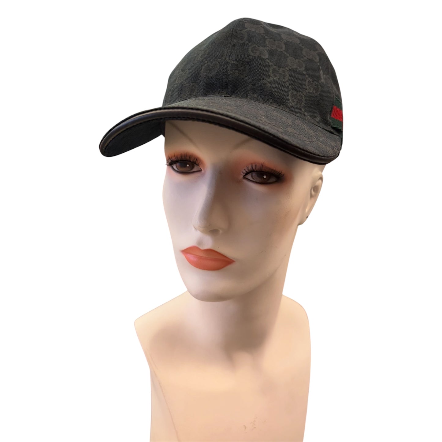 GUCCI Original GG Canvas Hat Black Size M