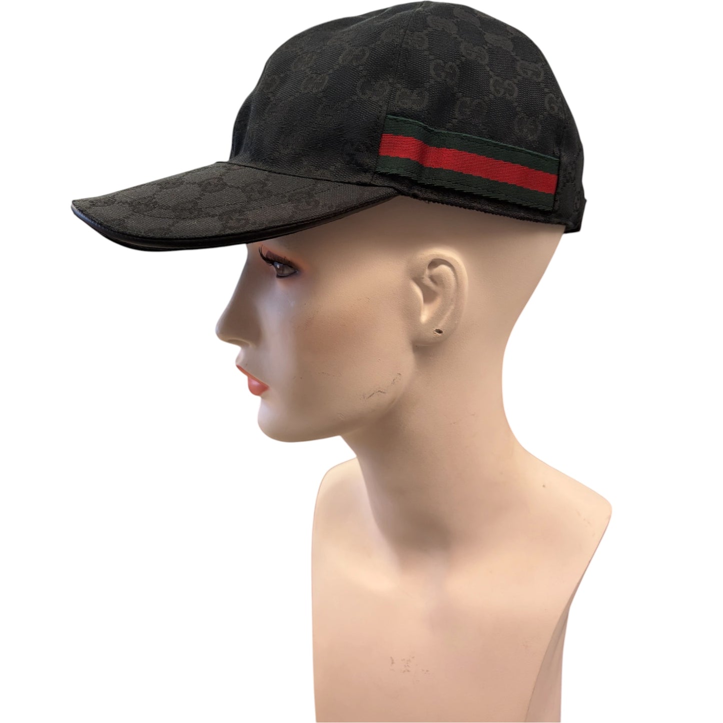 GUCCI Original GG Canvas Hat Black Size M
