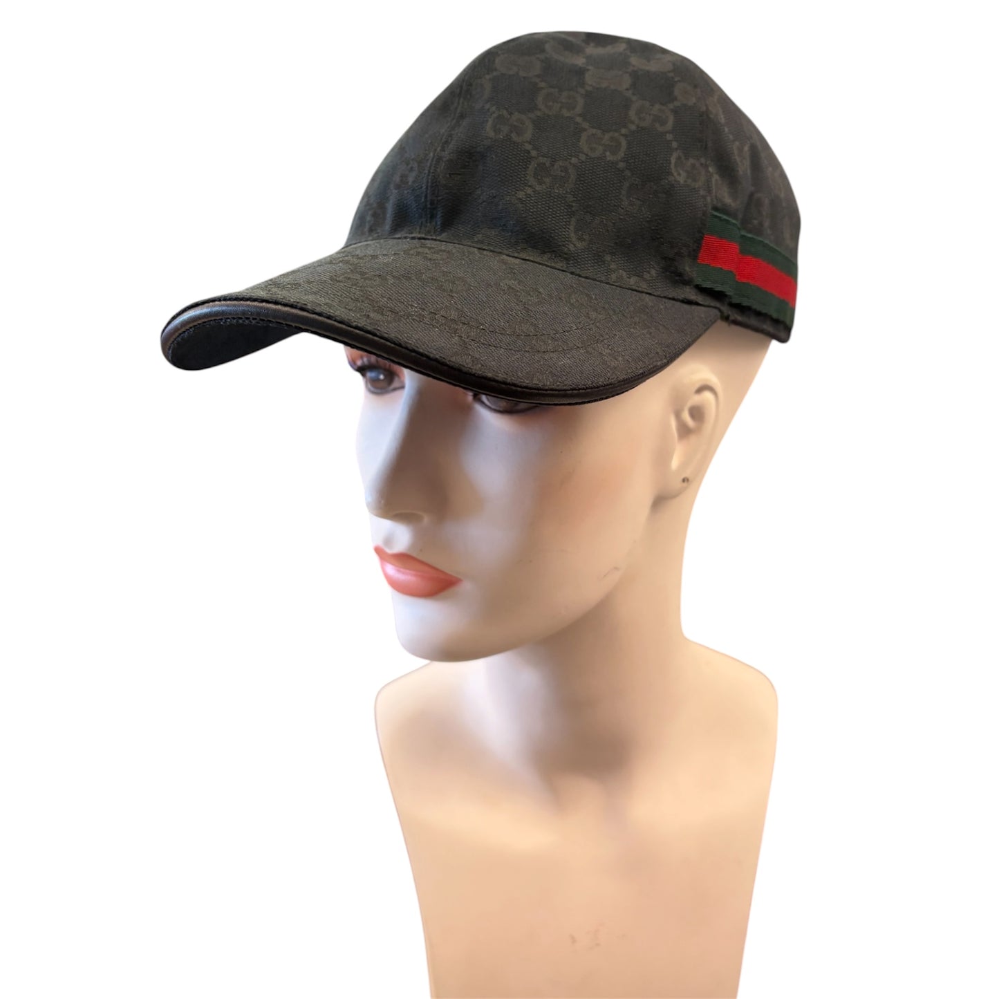 GUCCI Original GG Canvas Hat Black Size M