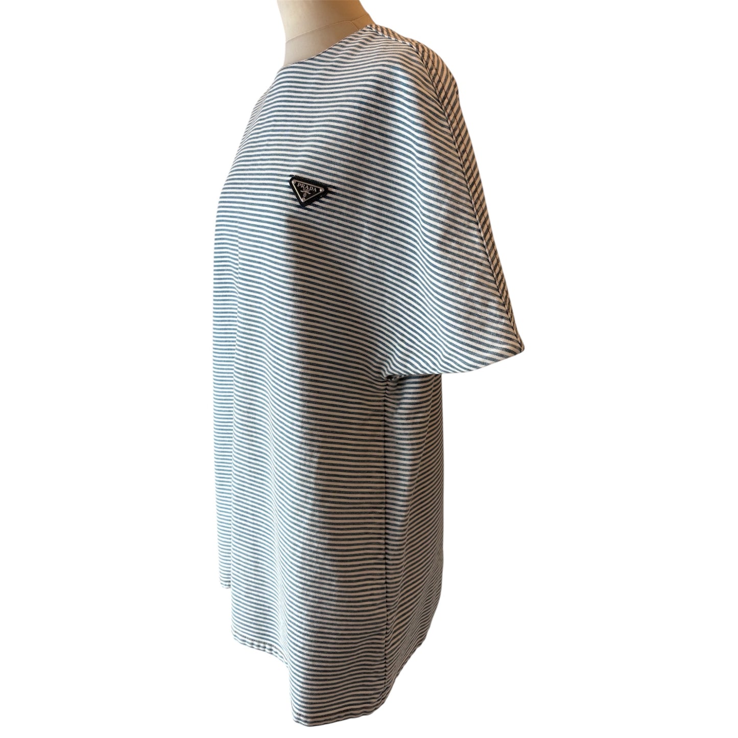 PRADA Striped Cotton Mini Dress Size IT 40