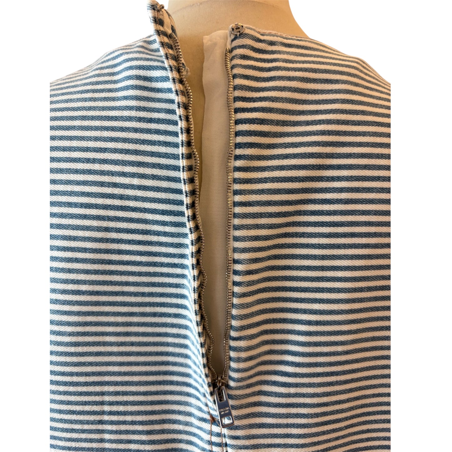 PRADA Striped Cotton Mini Dress Size IT 40
