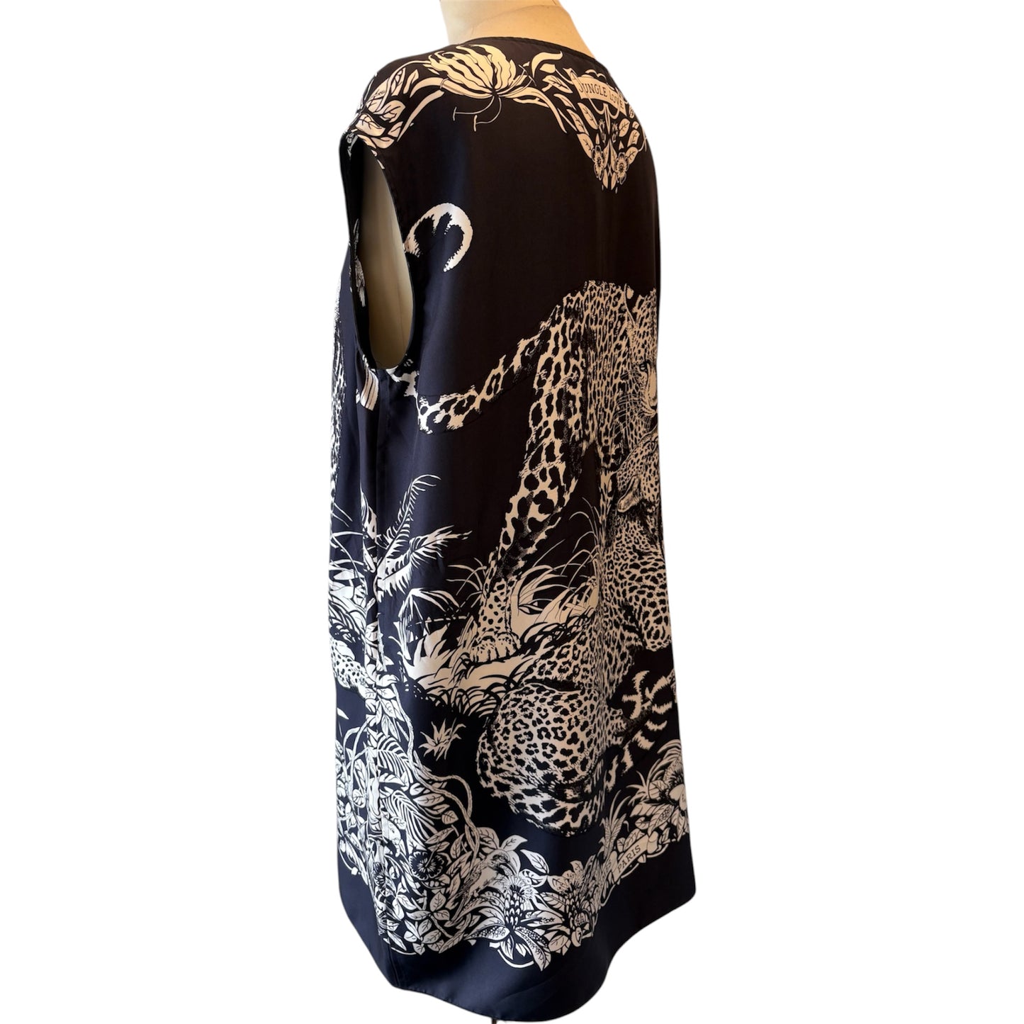 HERMÈS “Jungle Love” Silk Twill Dress Size FR 38