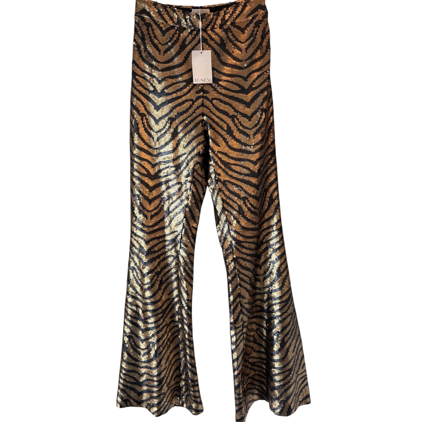 RAEY Tiger Sequin Bootcut Trousers Size 8 / S