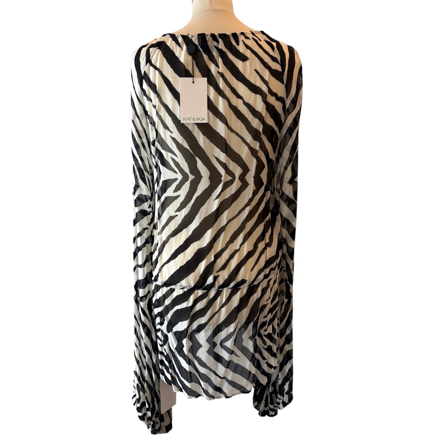 RAT & BOA Kikka Mini Dress - Zebra Print Size S