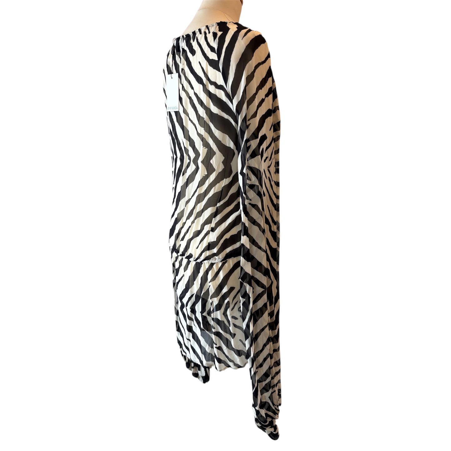 RAT & BOA Kikka Mini Dress - Zebra Print Size S