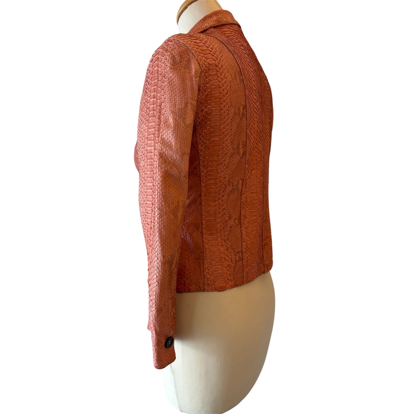 PRADA Vintage Python Leather Blazer Size S
