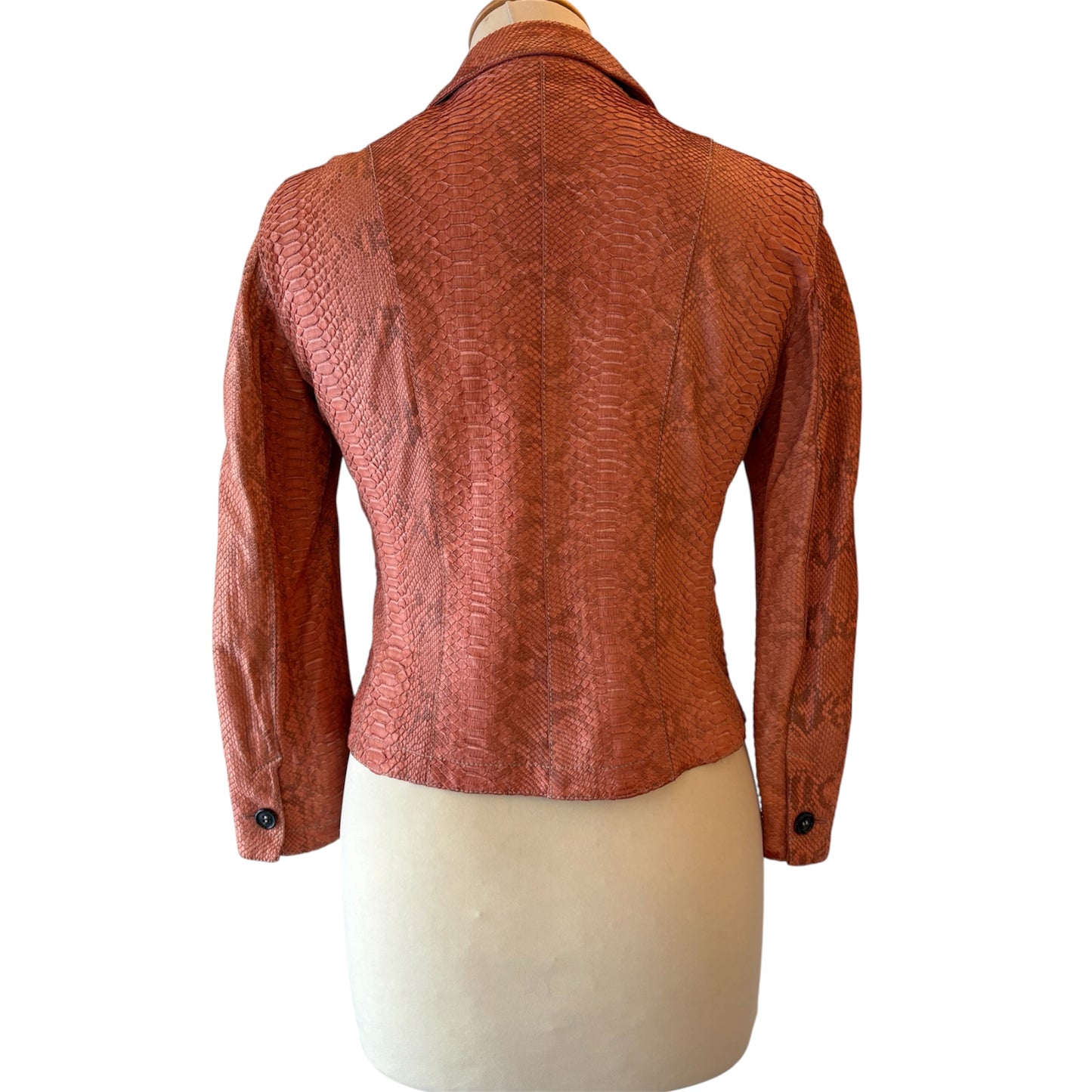 PRADA Vintage Python Leather Blazer Size S