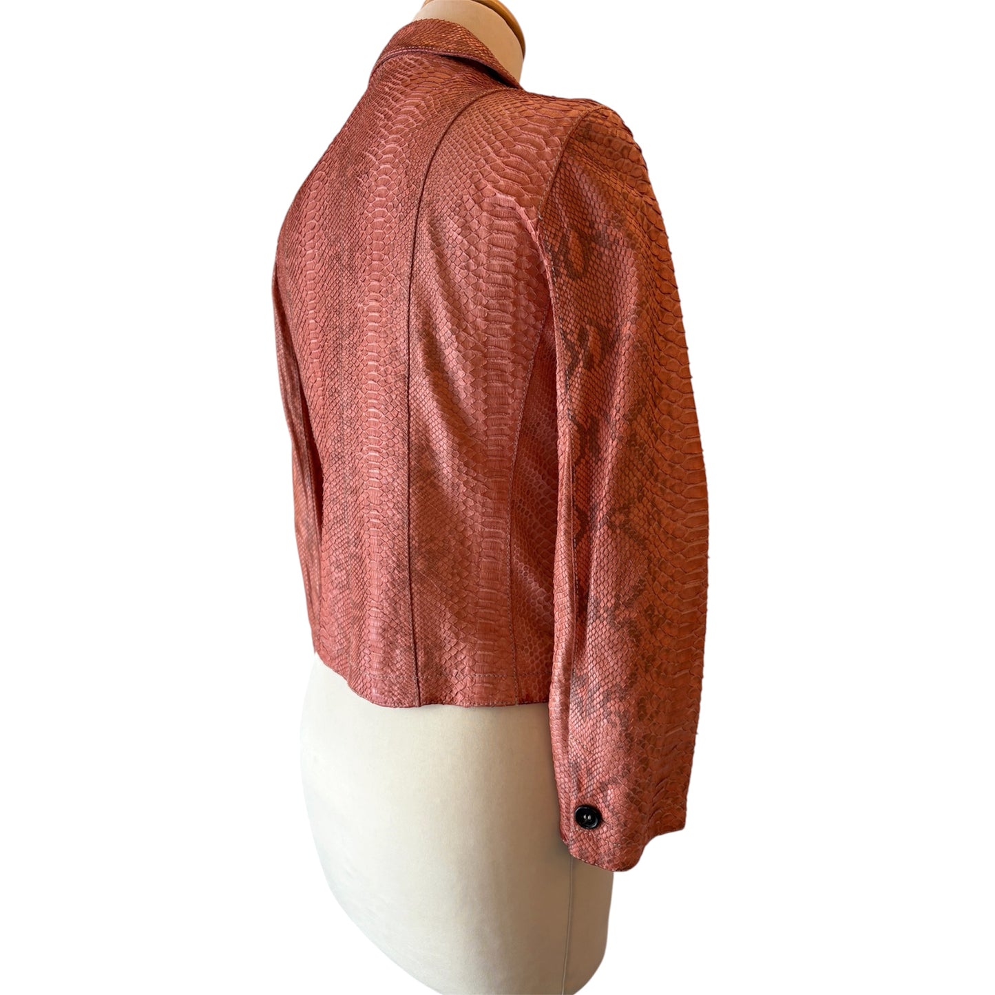 PRADA Vintage Python Leather Blazer Size S