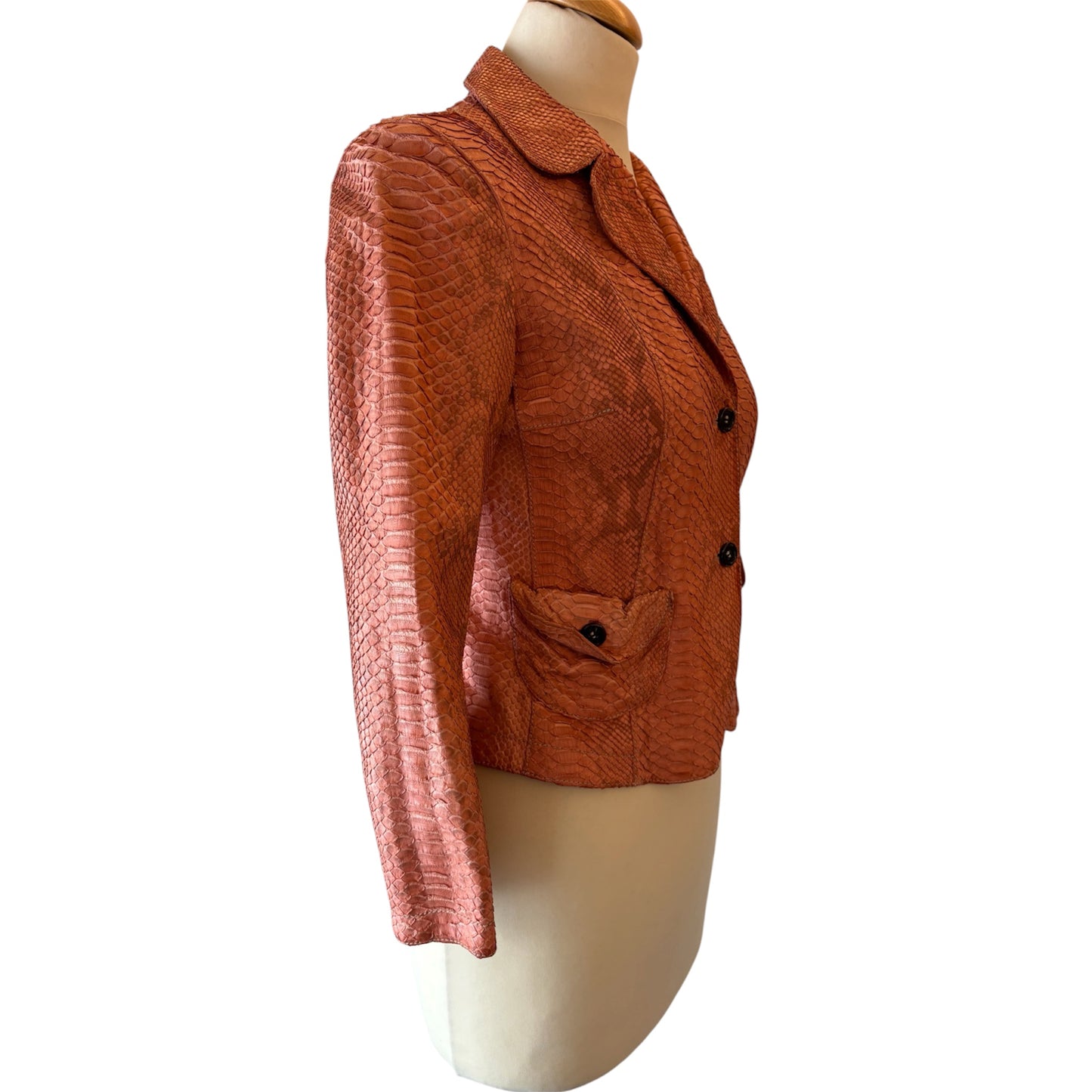 PRADA Vintage Python Leather Blazer Size S
