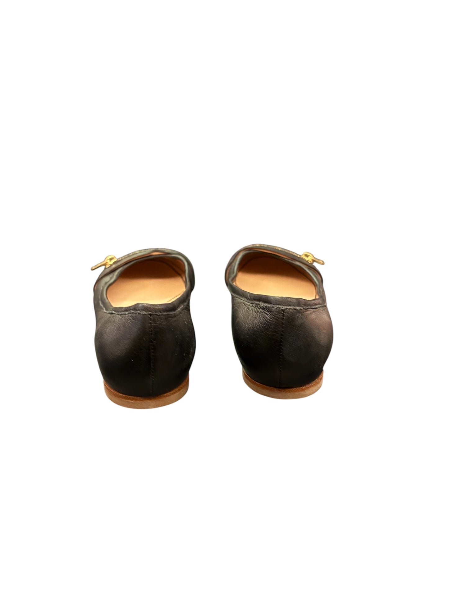 SEE BY CHLOÉ Black Leather Zipper Ballet Flats Size 36