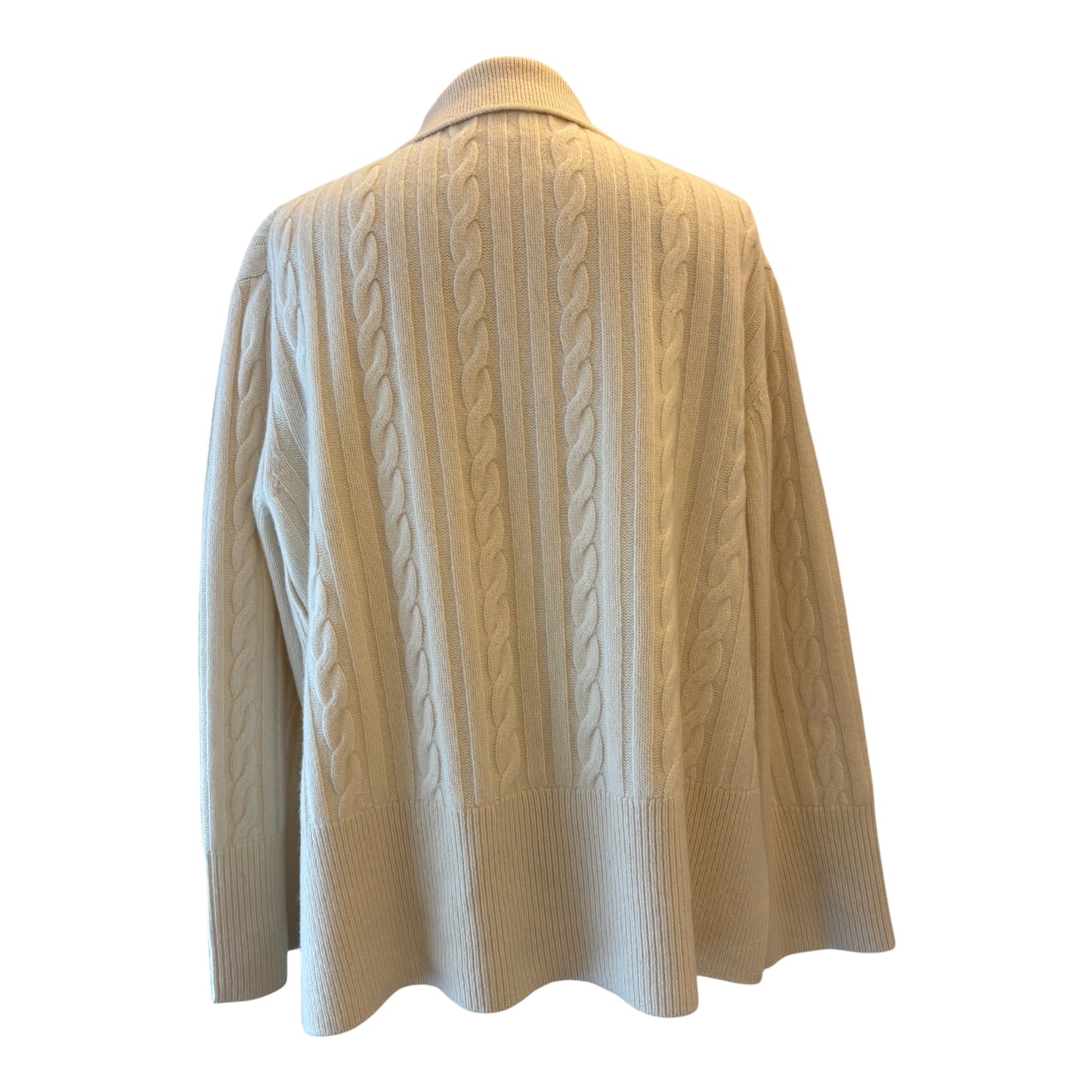 DAGMAR Cable-knit Polo Sweater Size S
