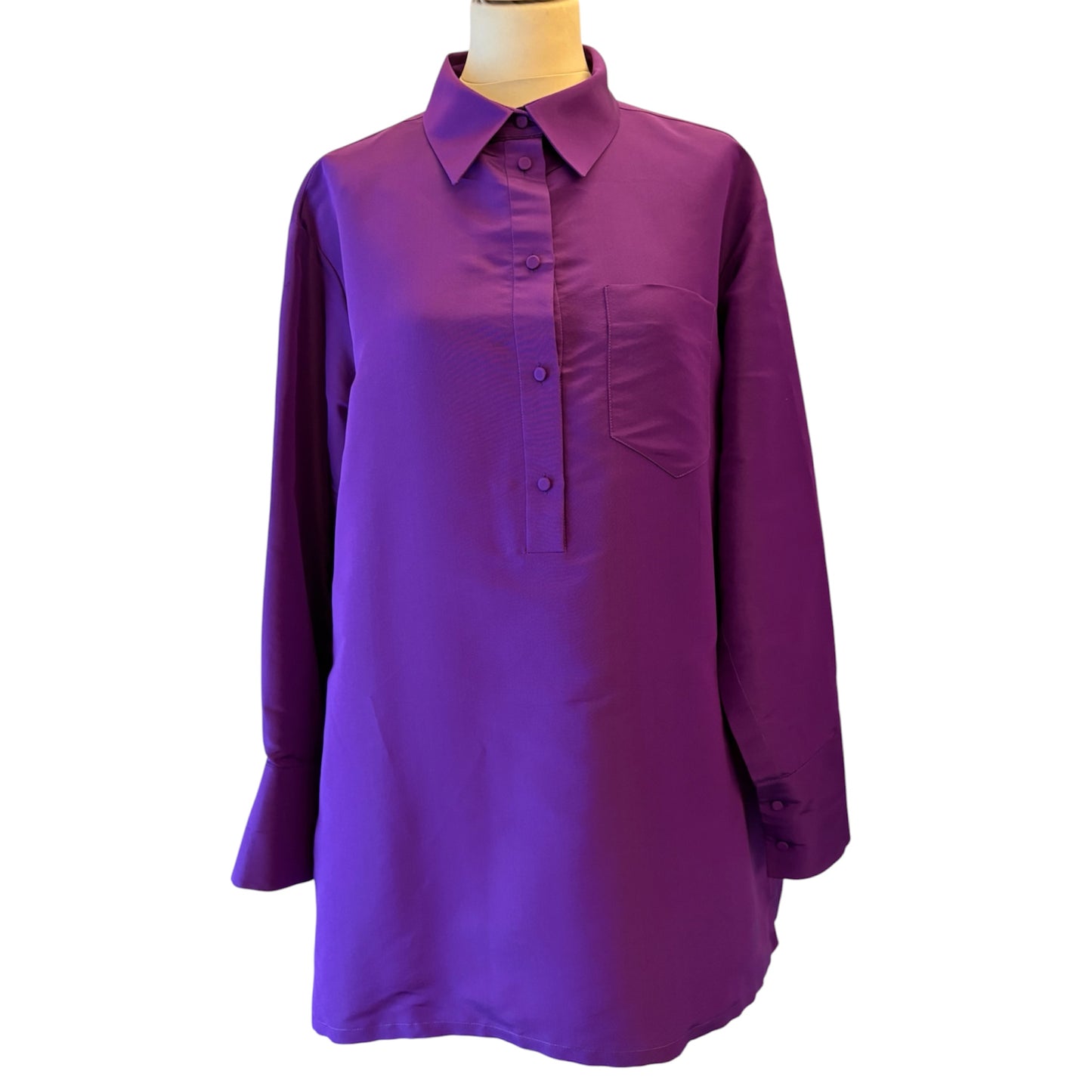 VALENTINO Couture Oversized Silk Blouse/ Dress Size IT 38