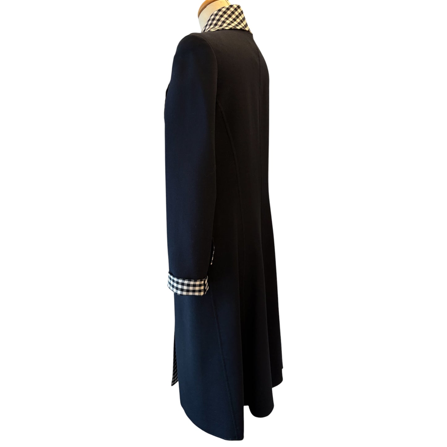 RARE OSCAR DE LA RENTA S14 Navy Virgin Wool Coat Size US 8
