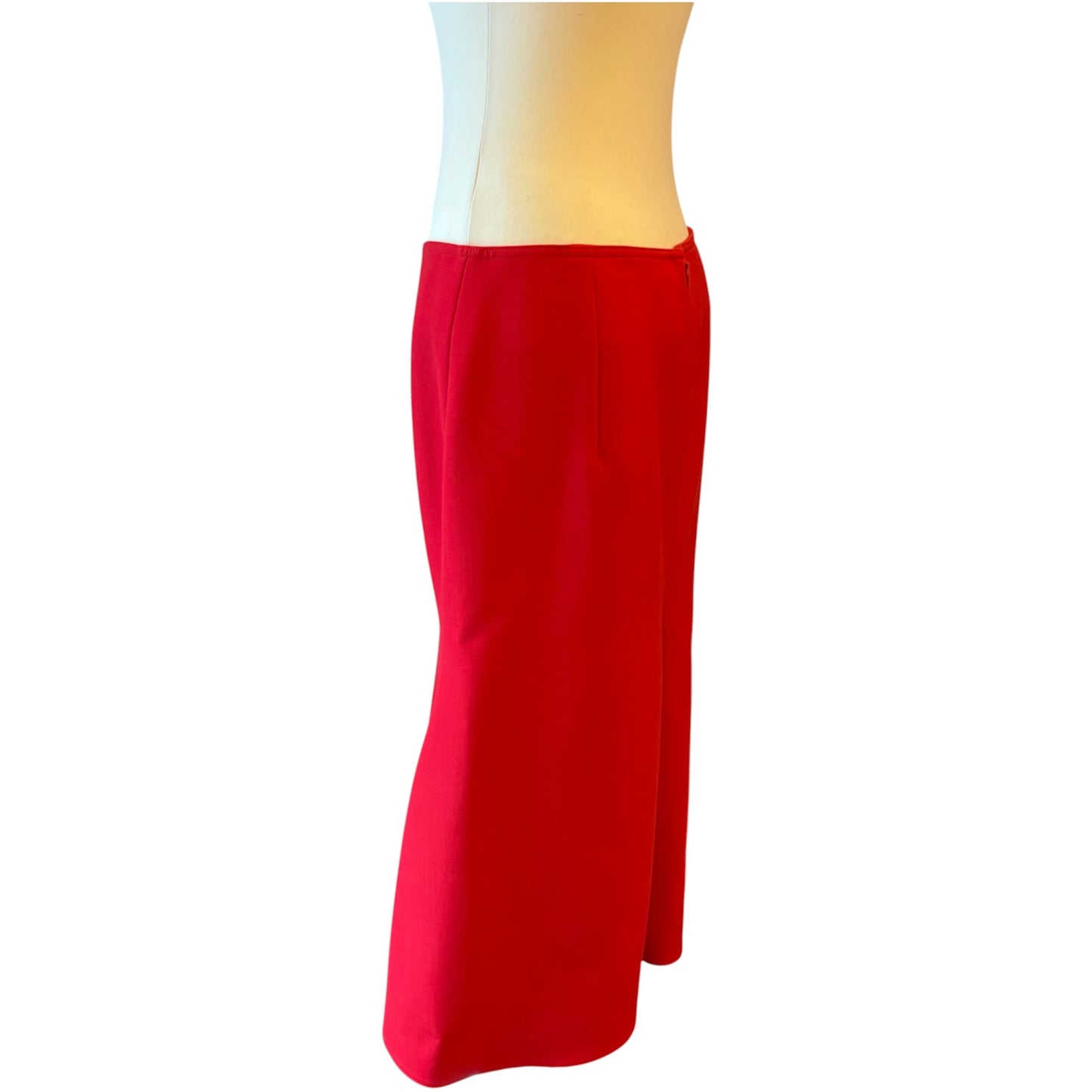 VICTORIA BECKHAM Flared A-Line Skirt Red Size FR 42