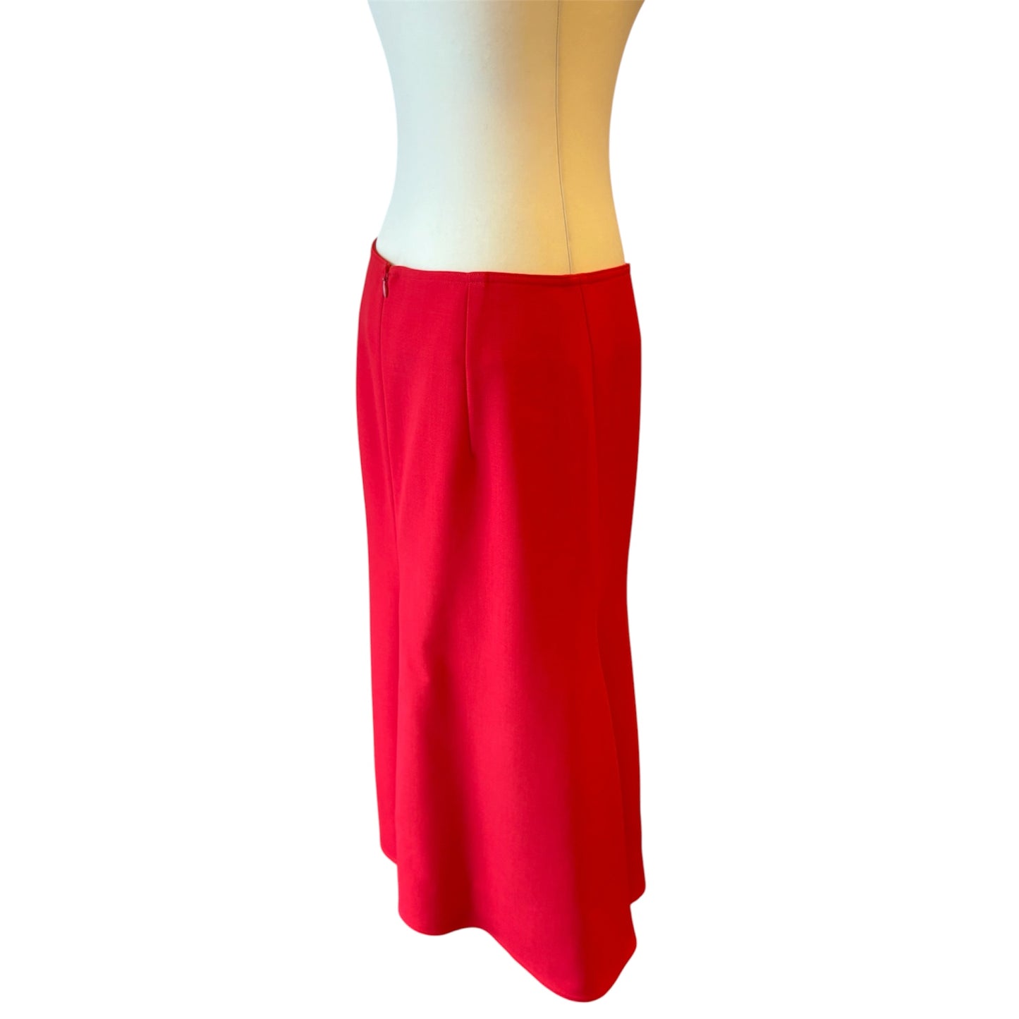 VICTORIA BECKHAM Flared A-Line Skirt Red Size FR 42
