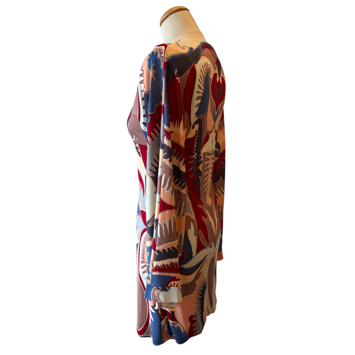 MISSONI Vintage Printed Long-Sleeved Mini Dress Size IT 40