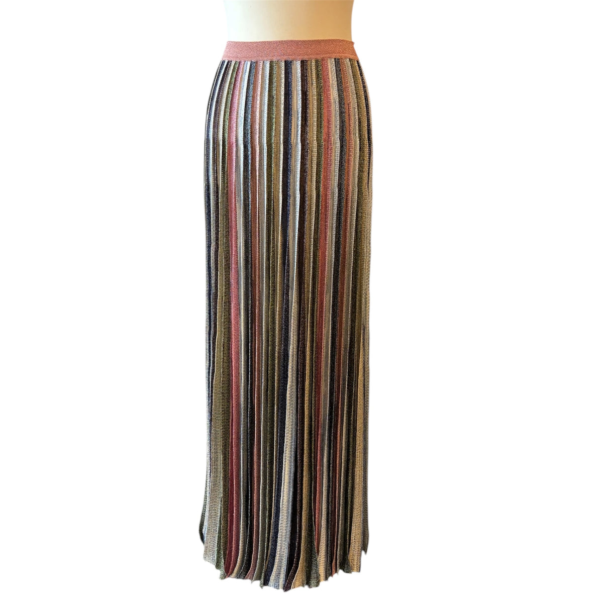 MISSONI Striped Knit Maxi Skirt Size IT 40