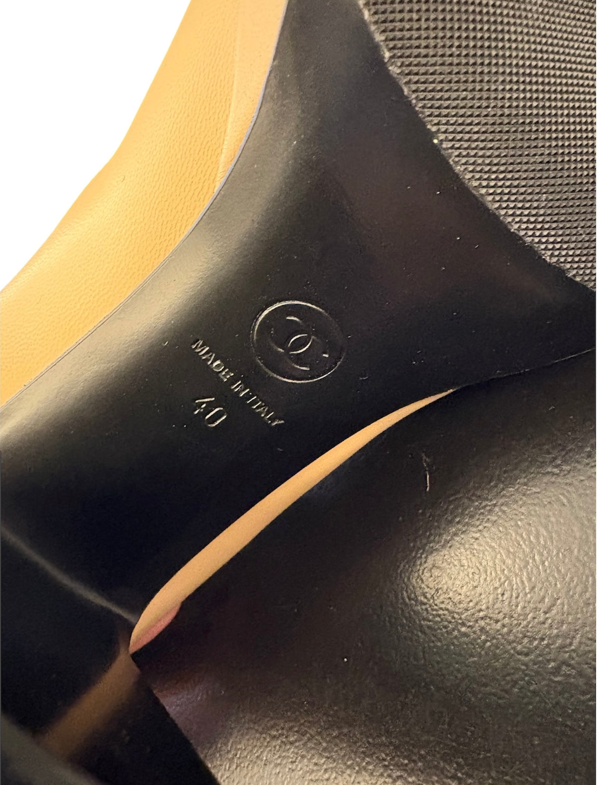 CHANEL Two-Tone Block Heel Mary Janes Size 40