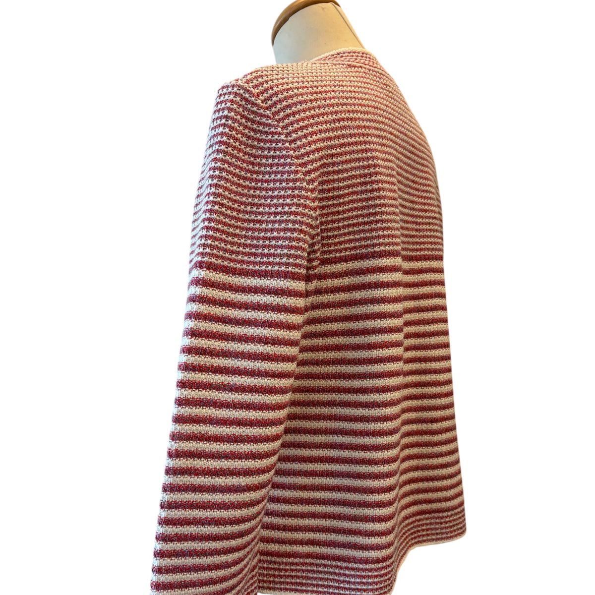 CHANEL (NWT) 2015 Pre-Spring/Summer Striped Knit Jacket Size IT 44