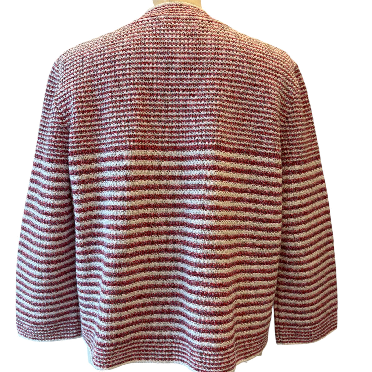 CHANEL (NWT) 2015 Pre-Spring/Summer Striped Knit Jacket Size IT 44