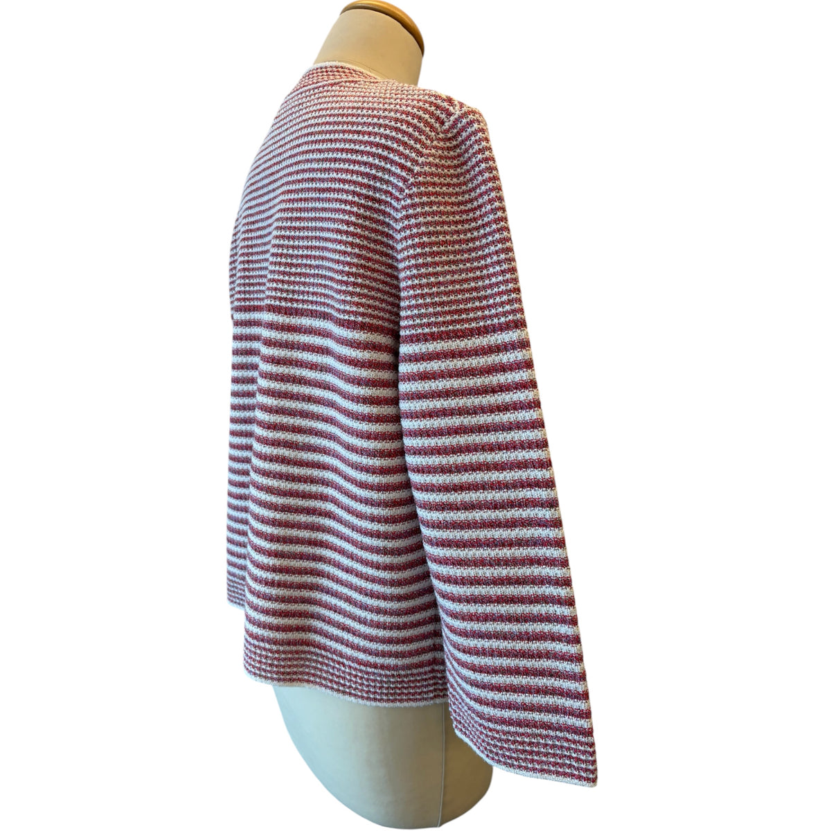 CHANEL (NWT) 2015 Pre-Spring/Summer Striped Knit Jacket Size IT 44