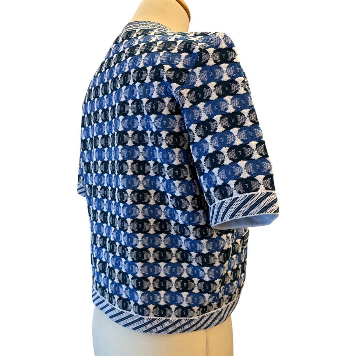 CHANEL (NWT) 2019 Sprin/Summer All-Over CC Pattern Cardigan Size IT 42