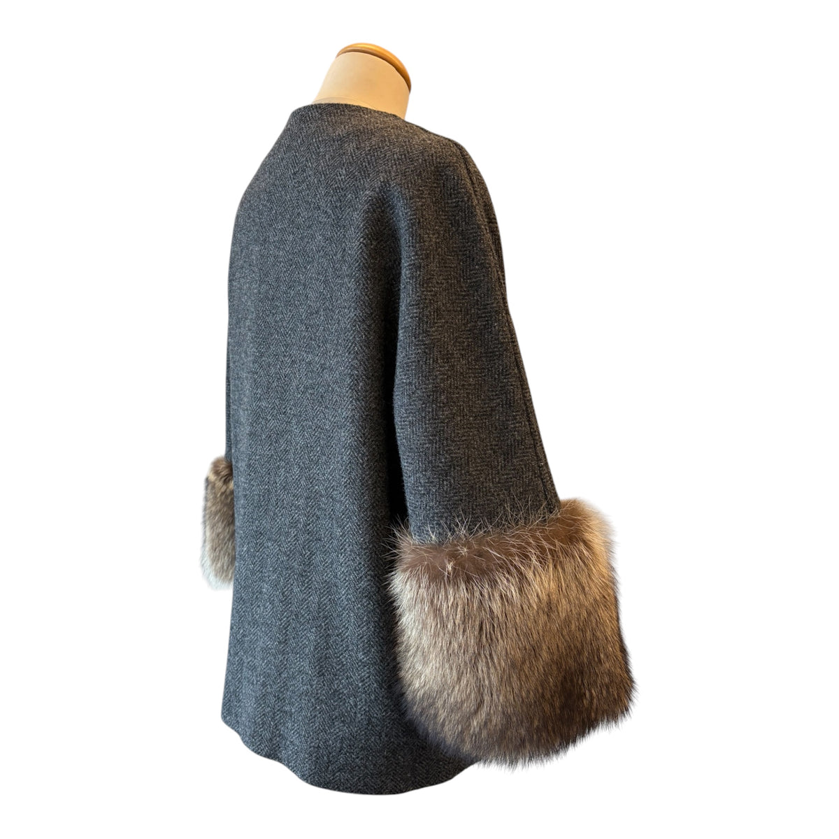 MARNI Wool Jacket with Fur Cuffs Size IT 42