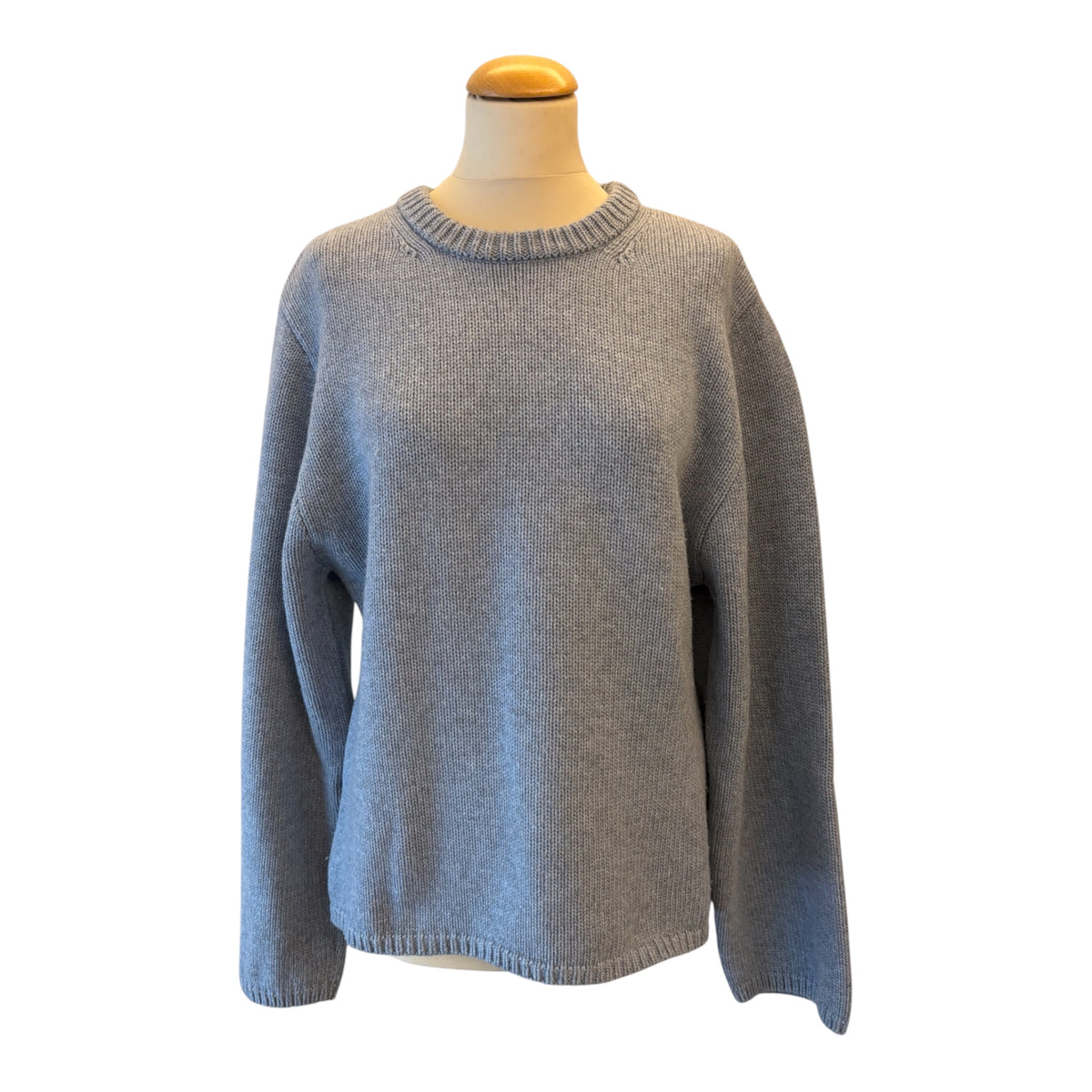 TOTÊME Montese Round Neck Knit Sweater Blue Size M