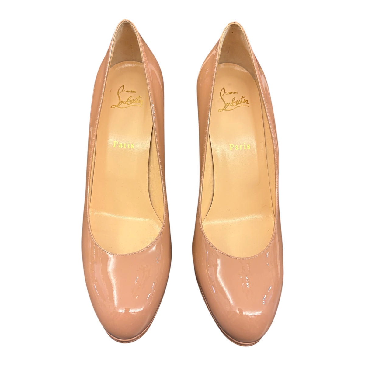CHRISTIAN LOUBOUTIN New Simple Pump 100 in Nude Patent Calf Size 41