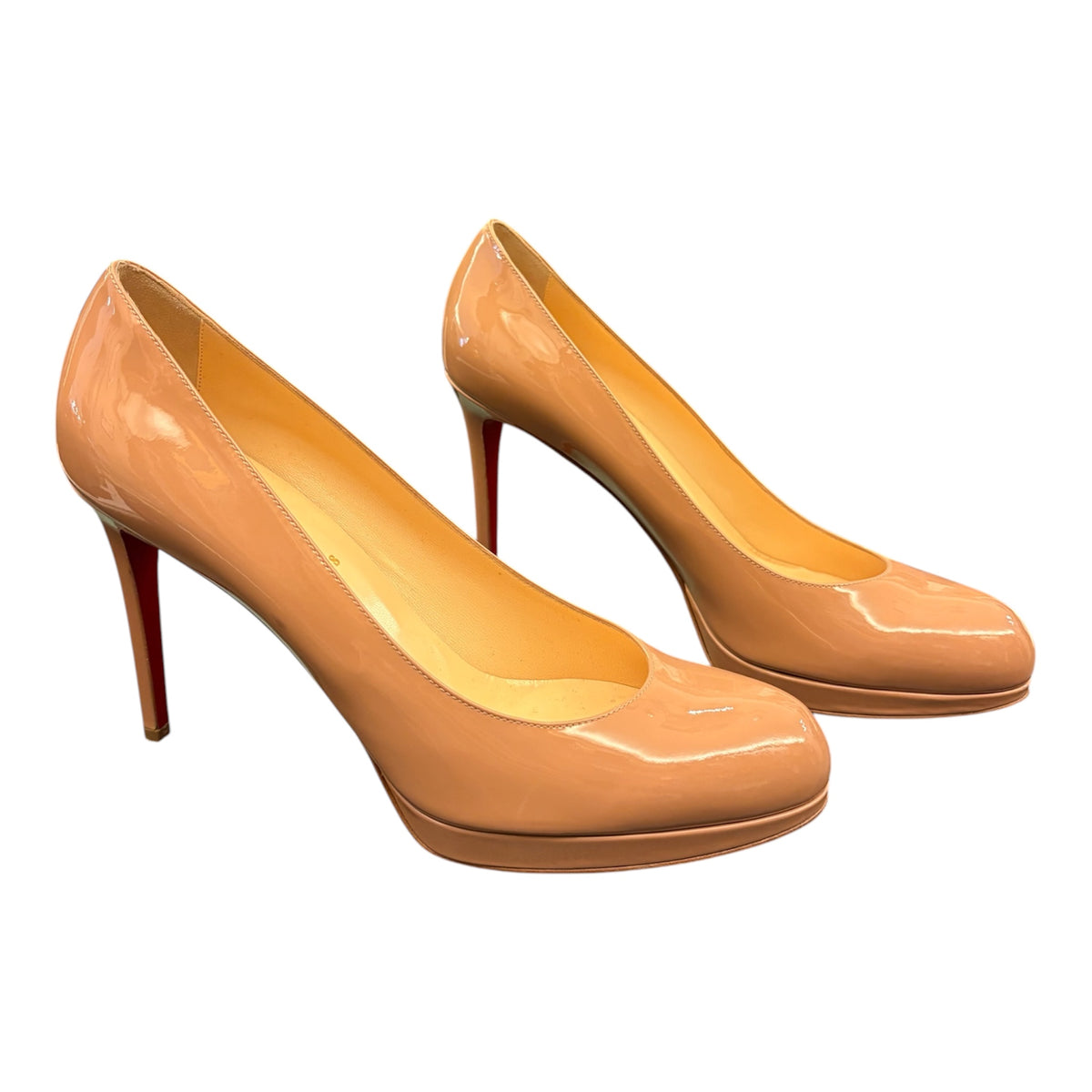 CHRISTIAN LOUBOUTIN New Simple Pump 100 in Nude Patent Calf Size 41