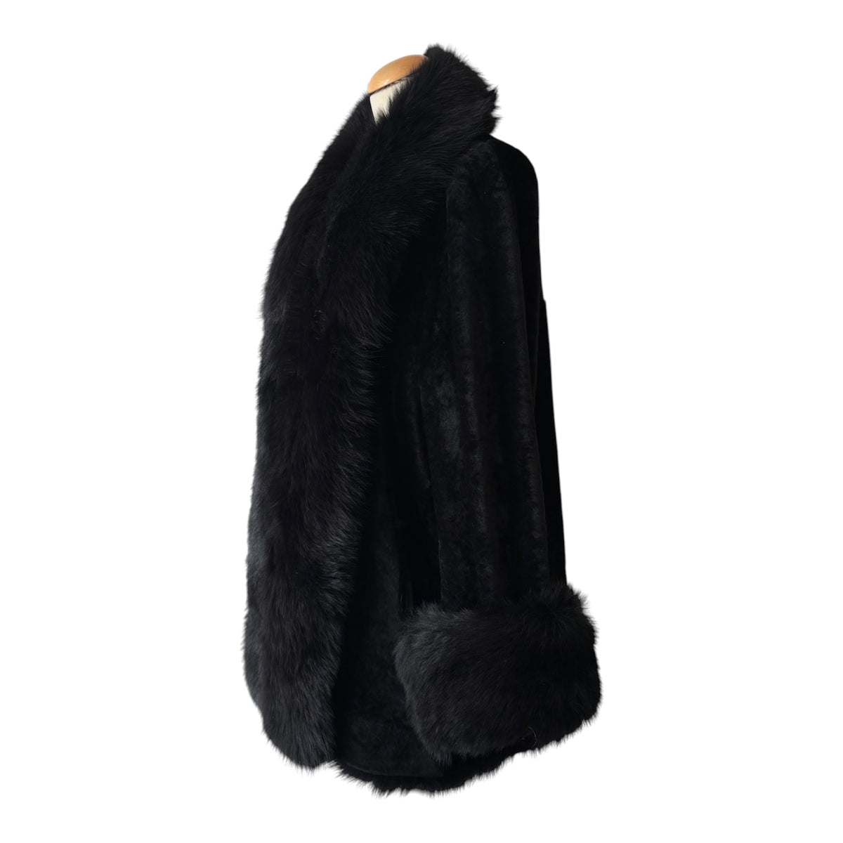 NOUR HAMMOUR ”Sima” Midi Lambskin Shearling Coat Size S