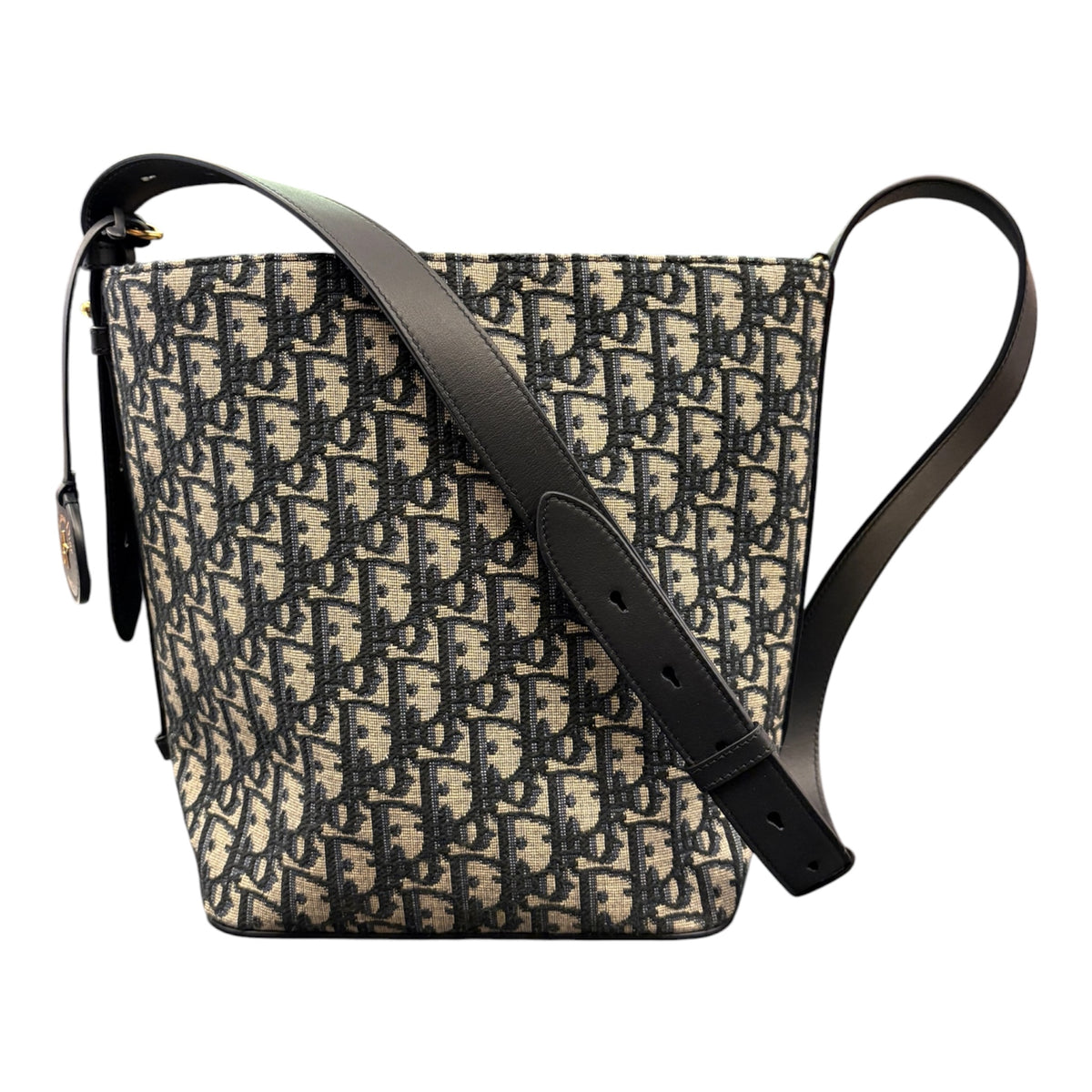 CHRISTIAN DIOR Diorstar Bucket Bag Blue Oblique Jacquard
