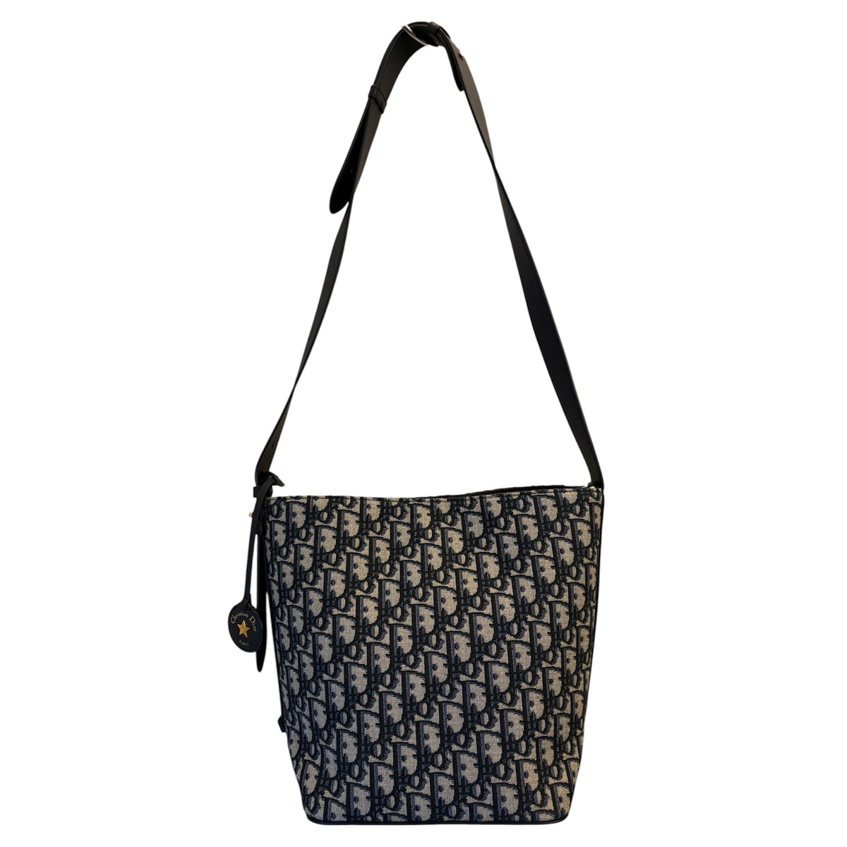 CHRISTIAN DIOR Diorstar Bucket Bag Blue Oblique Jacquard
