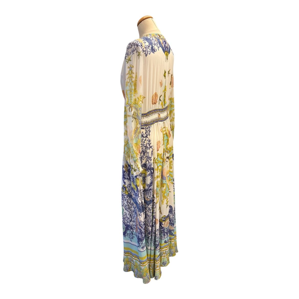 CAMILLA “Star Of The Sea” Embellished Silk Maxi Dress Size L