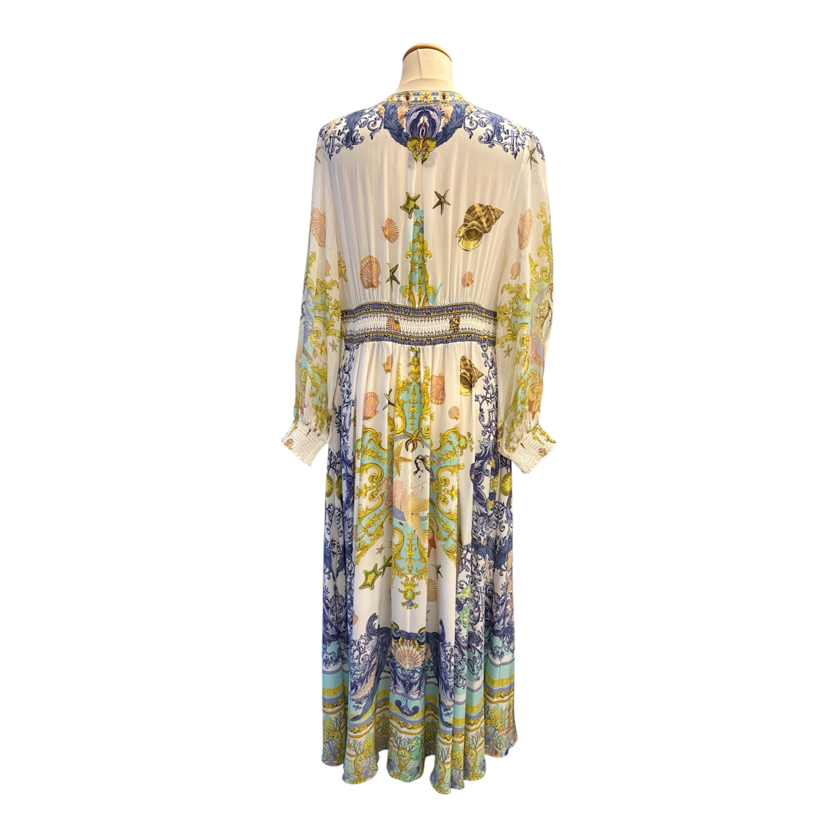 CAMILLA “Star Of The Sea” Embellished Silk Maxi Dress Size L