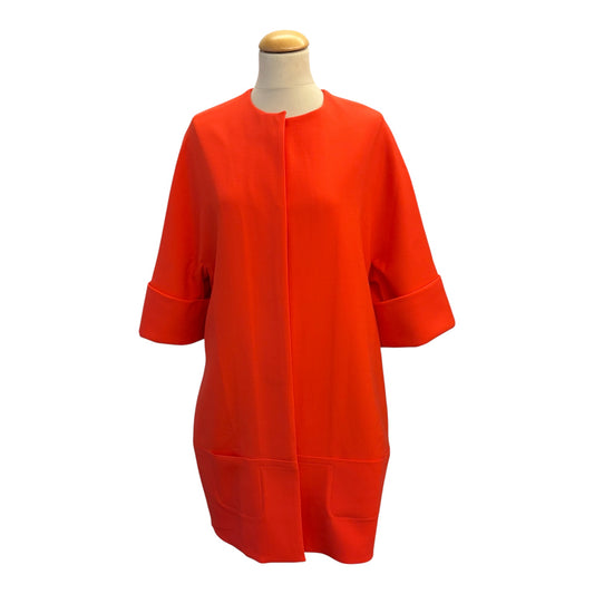 VICTORIA BECKHAM Orange/Coral Wool Coat Size 2 / EU XS