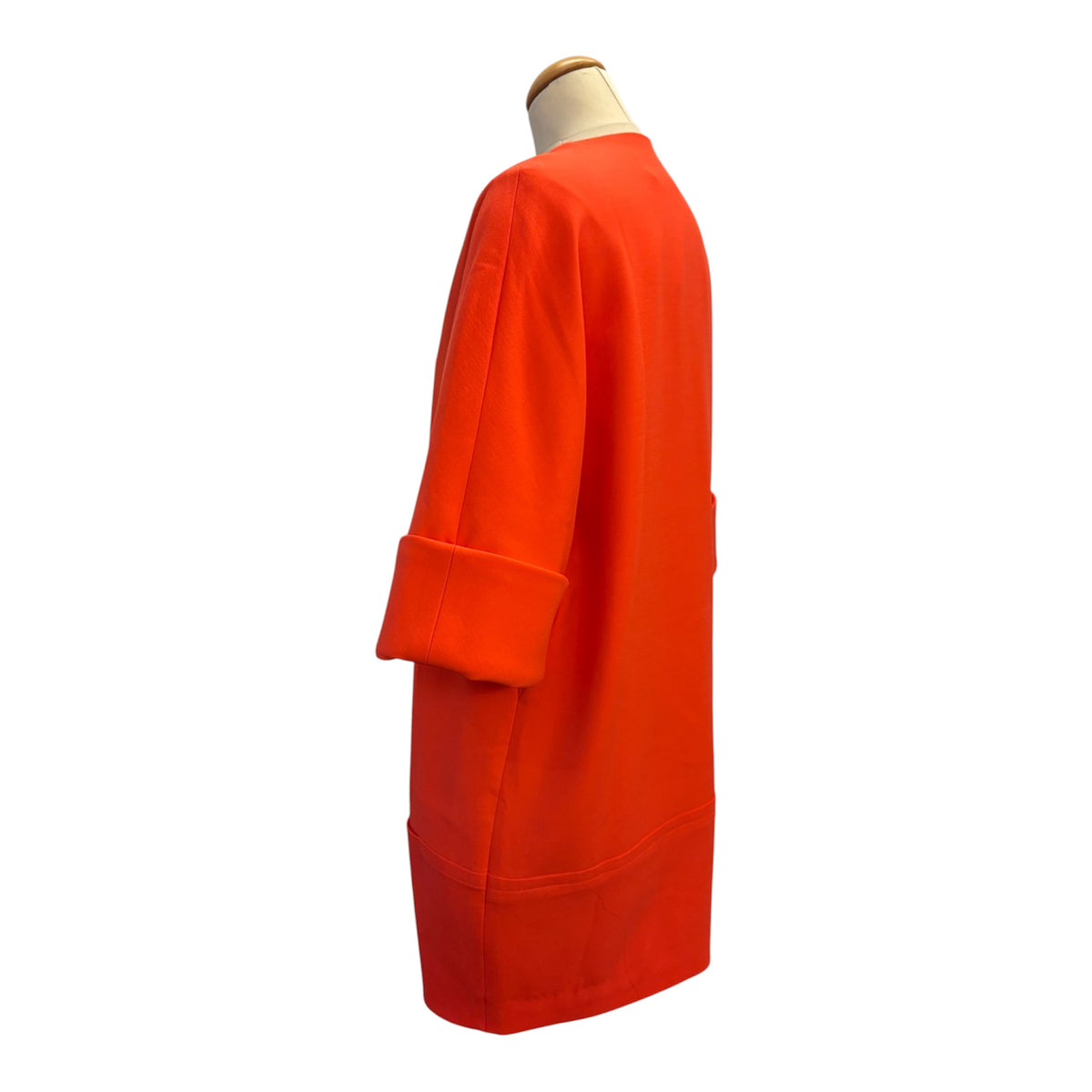VICTORIA BECKHAM Orange/Coral Wool Coat Size 2 / EU XS