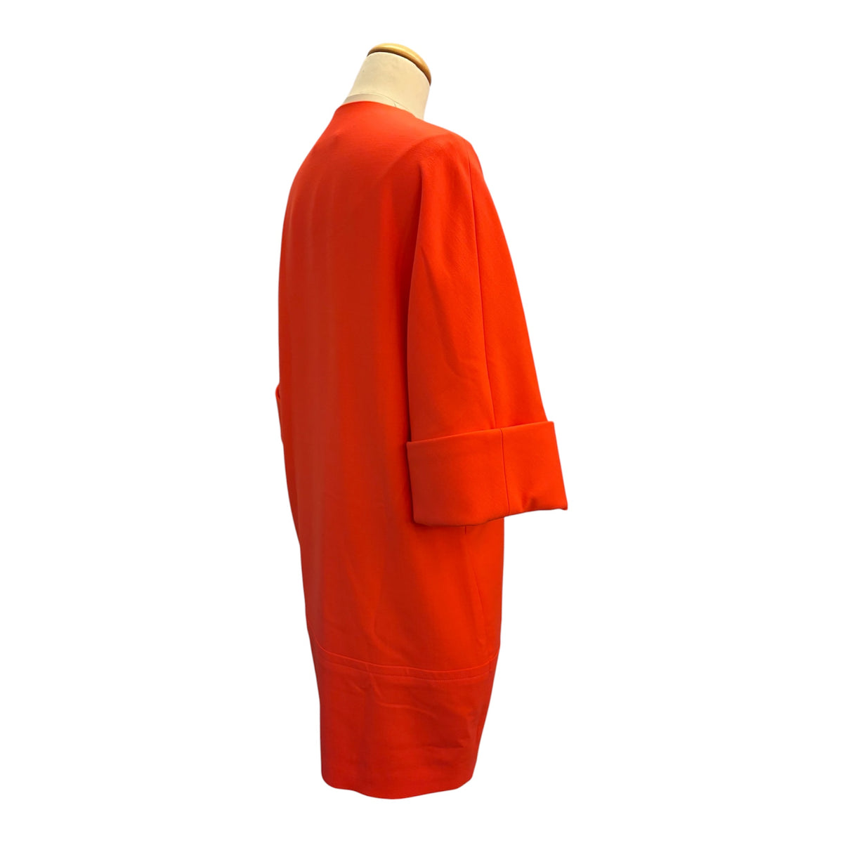 VICTORIA BECKHAM Orange/Coral Wool Coat Size 2 / EU XS